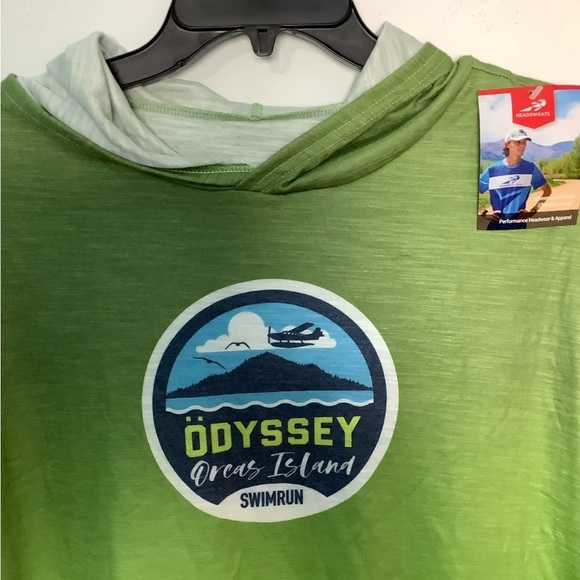 Men’s Medium Lime Green Lightweight Pullover Hoodie Sweatshirt Long Sleeve NWT - Picture 5 of 9